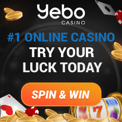 Yebo Casino | Banner | 200% + 50 Free Spins | 250x250